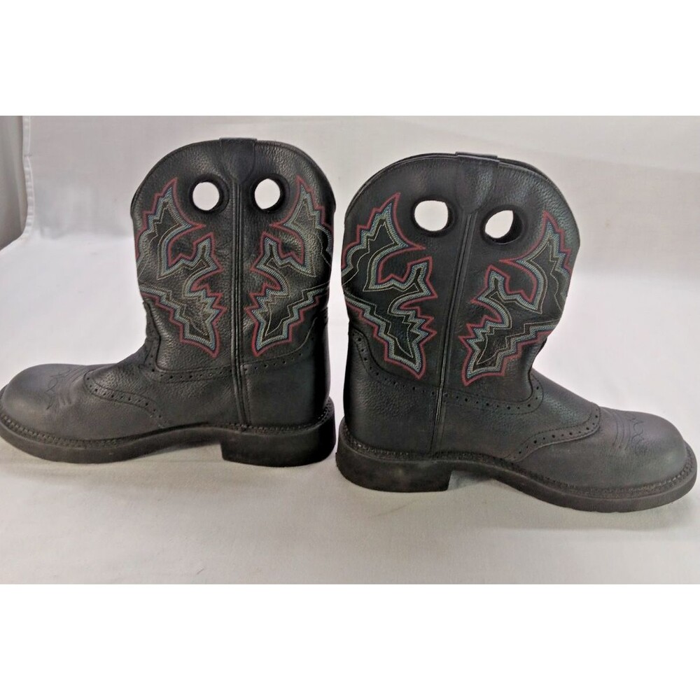 Justin Men's Superintendent 11" Pull On Western Work Boots Black Buffalo 12D
